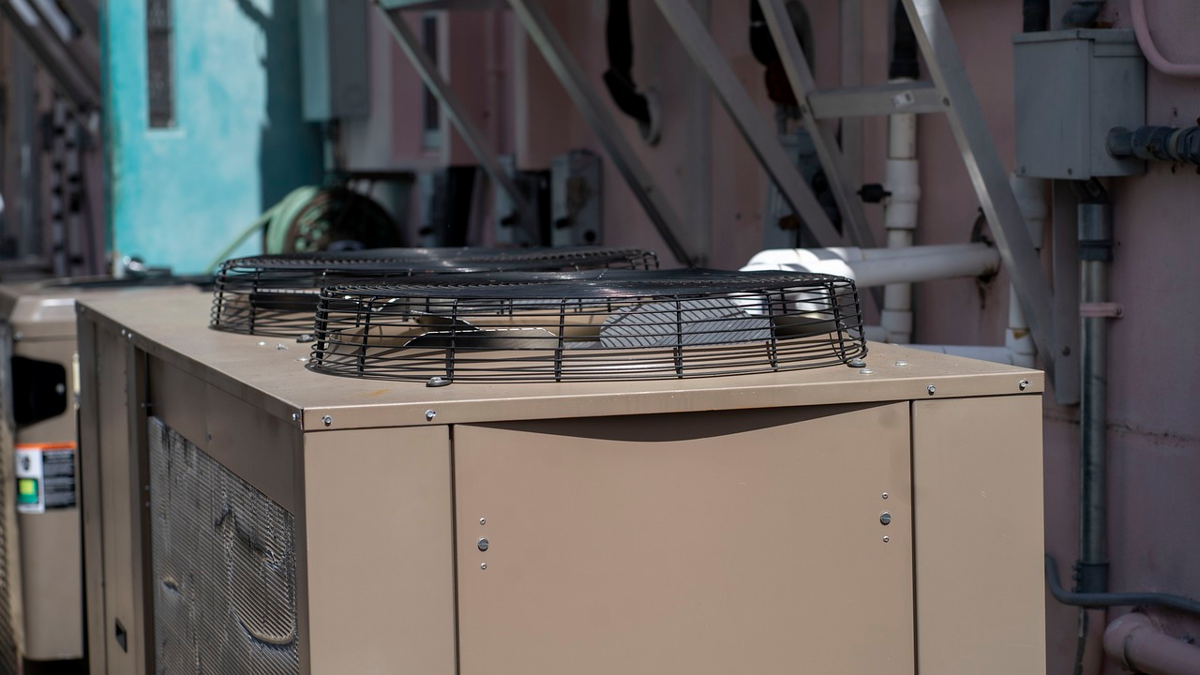 An outdoor hvac unit